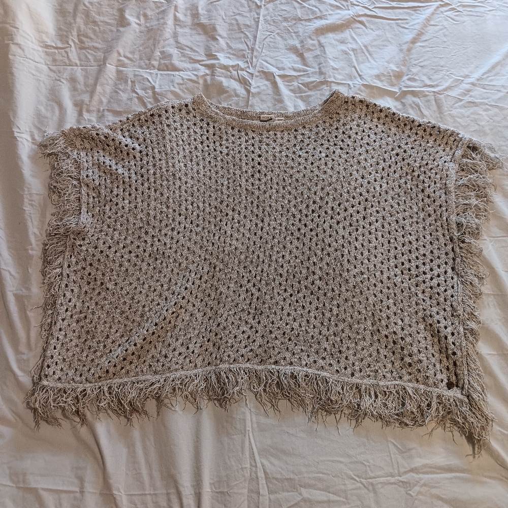 Roxy Perfect Fringe Boho Poncho‎ Sweater